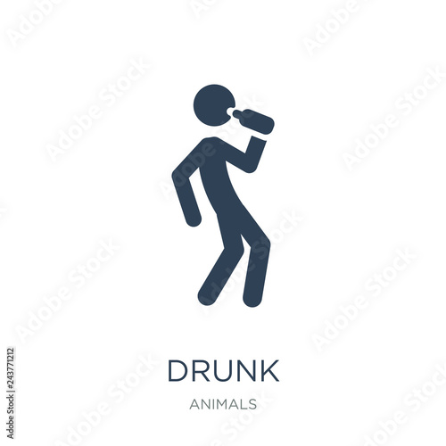 Cuadros en Lienzo drunk icon vector on white background, drunk trendy filled icons