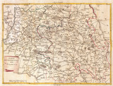 Fototapeta Mapy - 1740, Zatta Map of Central France and the Vicinity of Paris