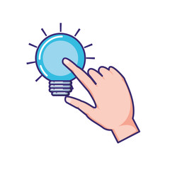 Sticker - bulb light isolated icon