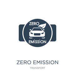 Wall Mural - zero emission badge icon vector on white background, zero emission badge trendy filled icons from Transport collection, zero emission badge vector illustration