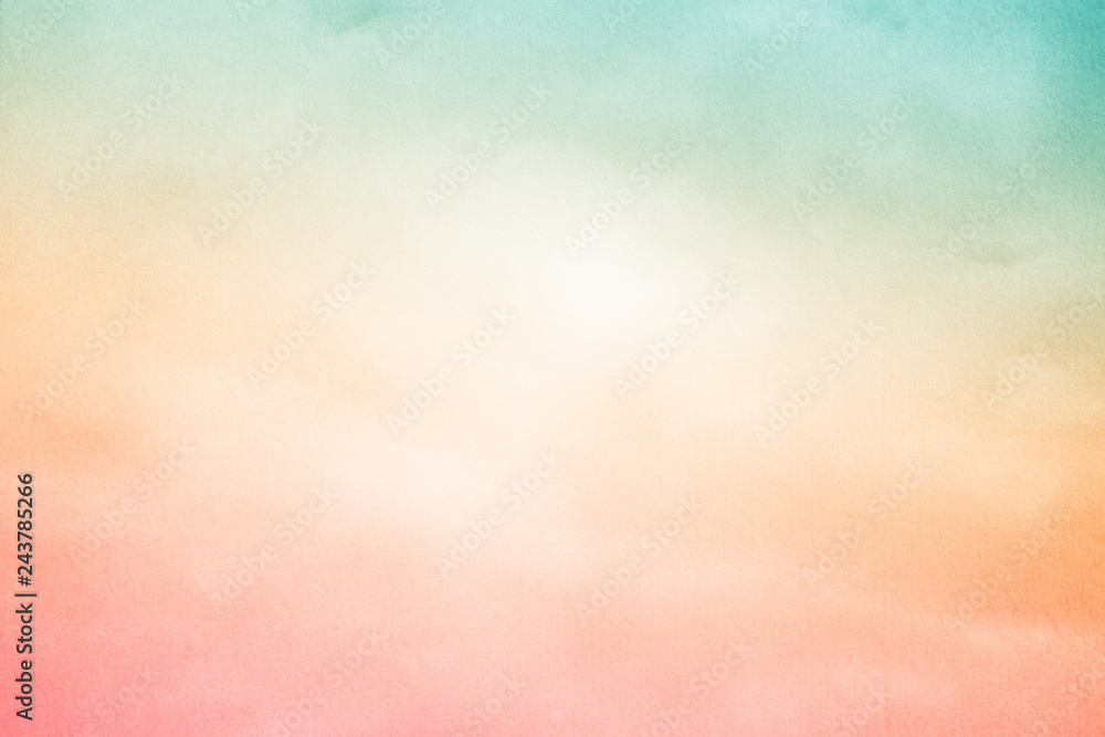 fantasy cloudy sky with pastel gradient color and grunge paper texture ...