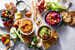 © Jennifer Causey - Hummus and Dips with fresh vegetables