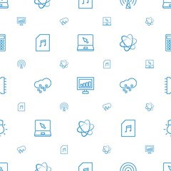 Wall Mural - digital icons pattern seamless white background