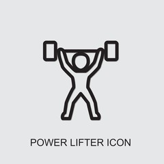 Poster - power lifter icon