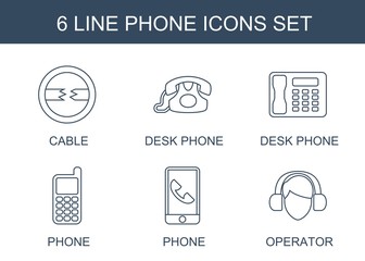 Canvas Print - phone icons