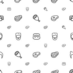 Wall Mural - chop icons pattern seamless white background