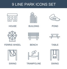 Wall Mural - park icons