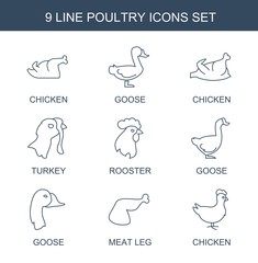 Sticker - poultry icons