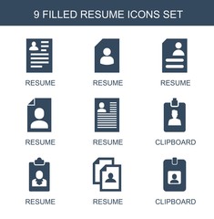 Wall Mural - resume icons