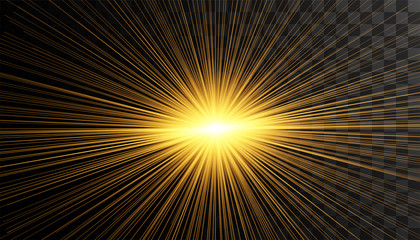 Wall Mural - transparent glow light effect.gold glitter powder splash background. golden dust. magic mist glowing
