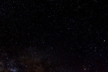 Wall Mural - Stars and galaxy outer space sky night universe black starry background of starfield
