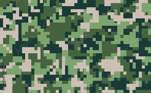 Digital Pixel Camouflage Seamless Texture Military Modern Uniform Green Woodland Camo Repeat Print Vector Background Buy This Stock Vector And Explore Similar Vectors At Adobe Stock Adobe Stock