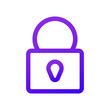 © radionastya - Thin Web icon. Padlock. Sign lock. Purple gradient