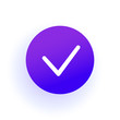 © radionastya - Checkbox icon. Thin Checkmark. Purple gradient