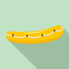 Sticker - Lifeboat icon. Flat illustration of lifeboat vector icon for web design