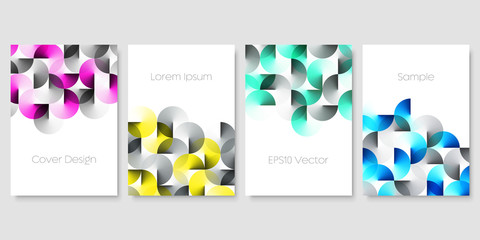 Wall Mural - Set of Geometric Colorful Templates with Angle Gradient Circles. EPS 10 Vector.