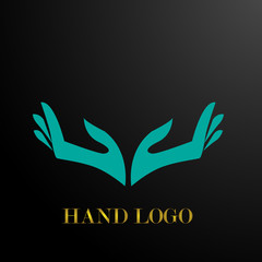 Canvas Print - hand symbol of care logo icon