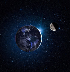 Wall Mural - planet earth. earth in the endless stellar space. elements of this image furnished by nasa