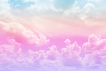 Wall Mural - Cloud and sky with a pastel colored. Nature abstract background