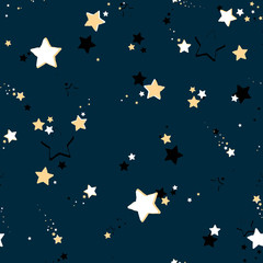 Wall Mural - Seamless repeating stars background