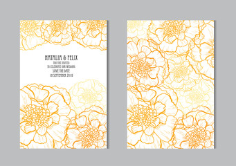 floral cards set