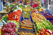 Frisches Gemüse und Obst auf dem Markt in Valldemossa, Mallorca