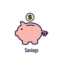 Retirement Account and Savings Icon Set w Mutual Fund, Roth IRA, etc