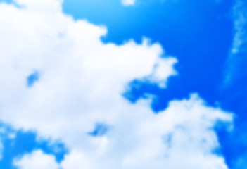 blue sky with cloud , blurred background , layout for the designer