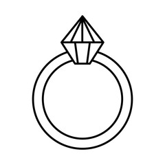 Poster - ring with diamond love