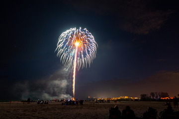 Wall Mural - Fireworks on the Beach