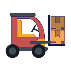 Sticker - Cargo vehicle and warehouse