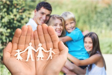 Poster - Love and relationships concept - closeup of man's cupped hands