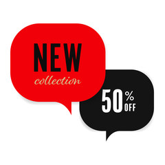 Wall Mural - new tag and special sale label. bubble banner and badges design.