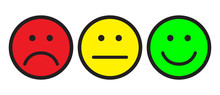 Red, Yellow And Green Smileys