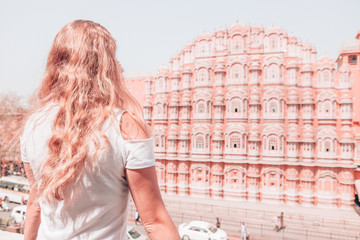 Wall Mural - Hawa Mahal Palace in Jaipur, Rajasthan, India