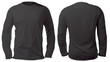 Black Long Sleeved Shirt Design Template