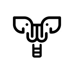 Canvas Print - Elephant logo. Funny Icon. Cute mammal symbol. Vector Eps 10.