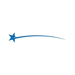 Wall Mural - star with tail. comet. vector logo.