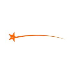 Wall Mural - star with tail. comet. vector logo.