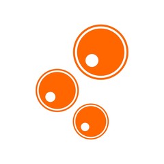 Wall Mural - three circle vector logo.
