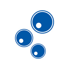 Wall Mural - three circle vector logo.