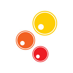 Wall Mural - three circle vector logo.