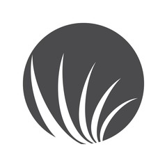 Wall Mural - lawn and circle vector logo.