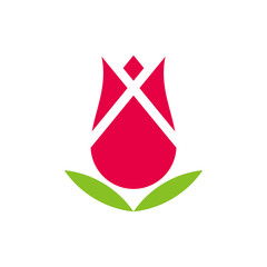 Wall Mural - tulip flower vector logo.