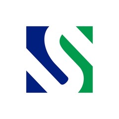 Wall Mural - letter s and square vector logo