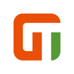 Canvas Print - letter g and t vector logo