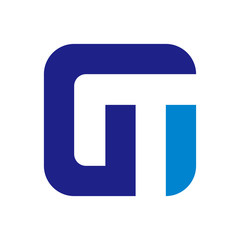 Canvas Print - letter g and t vector logo