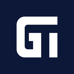 Canvas Print - letter g and t vector logo