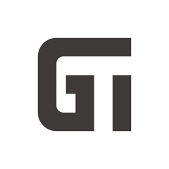 Canvas Print - letter g and t vector logo