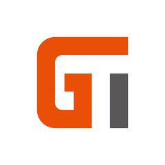 Canvas Print - letter g and t vector logo